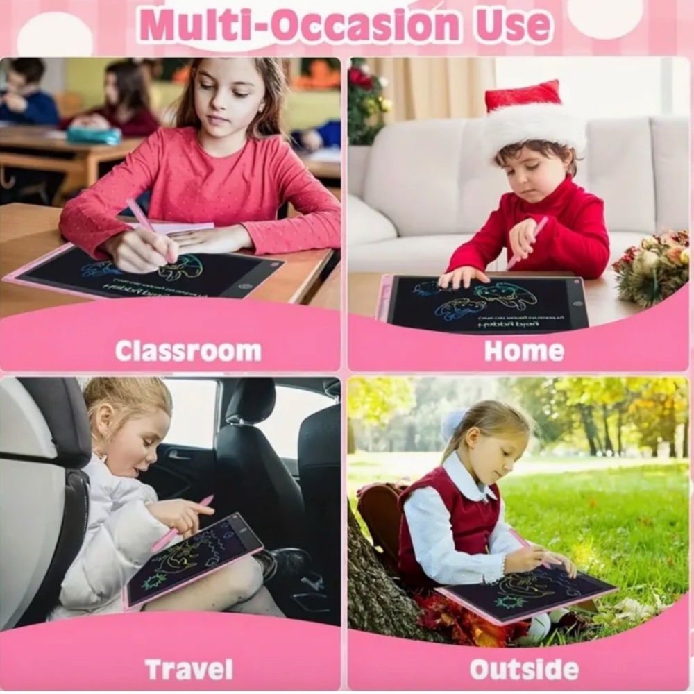 One 8.5” LCD Drawing Tablet for Kids with stylus - Picture 4 of 5